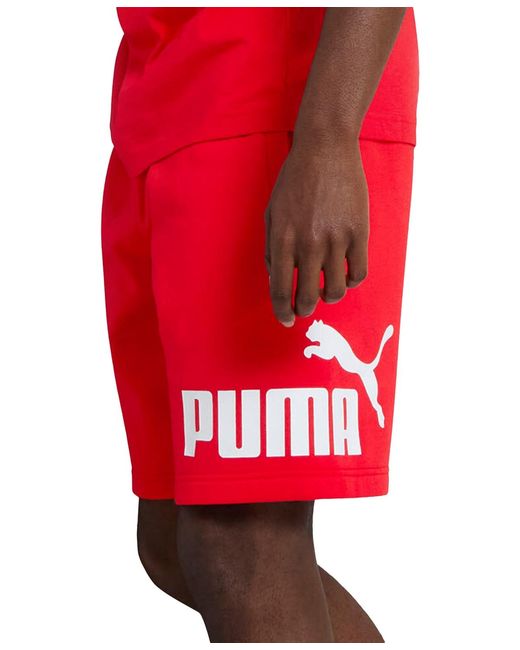 PUMA Red Logo Drawstring Shorts for men