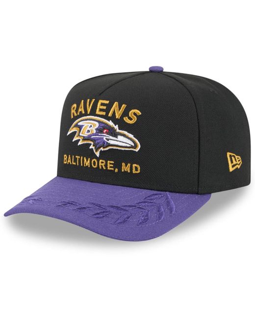 PROFILE Men's Baltimore Ravens Big & Tall Colorblock Hoodie – Black & Purple Pullover Hoodie