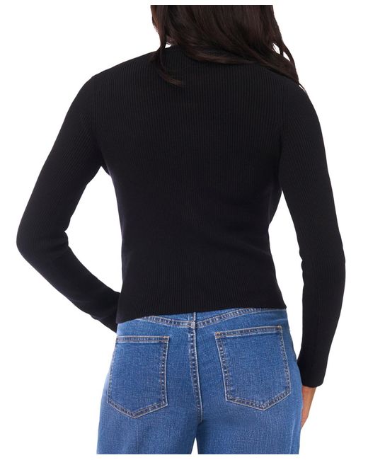 1.STATE Blue Fitted Cropped V-neck Top