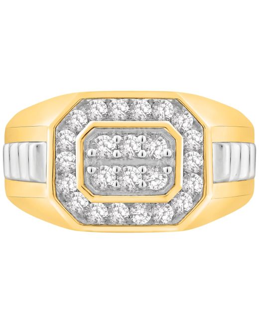Macy's Metallic Diamond Octagon Cluster Ring (1/2 Ct. T.w. for men