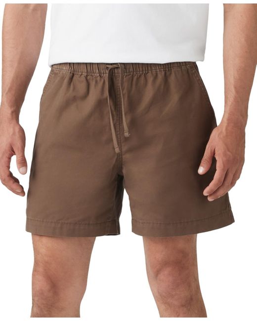 Levi's Brown Xx Chino Easy Cotton Linen 6" Drawstring Shorts for men