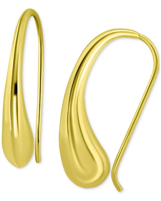 Giani Bernini Yellow Polished Polished Teardrop Threader Earrings, Created For Macy's