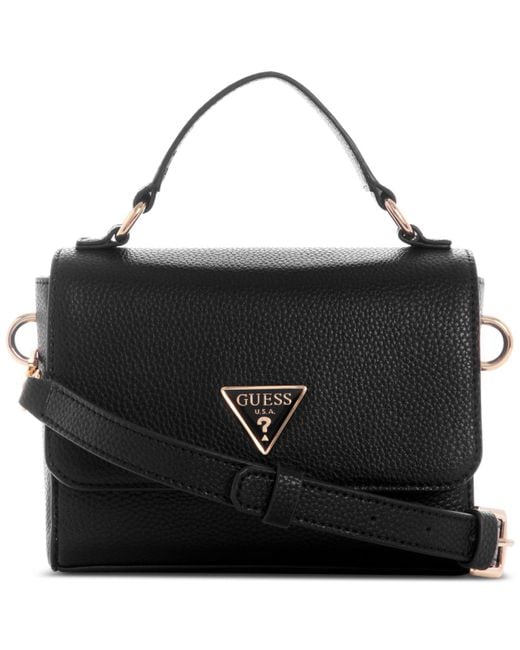 Guess Emiliya Mini Top Handle Crossbody in Black Lyst