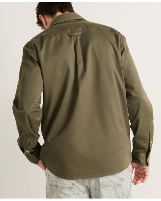 Pendleton Green Long-sleeve Twill Work Shirt for men