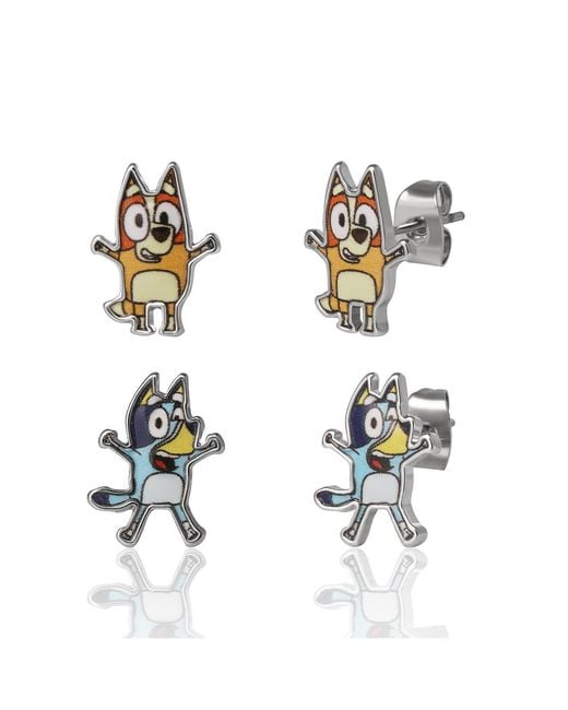 Bluey Metallic 4-pack Stud Earrings Set