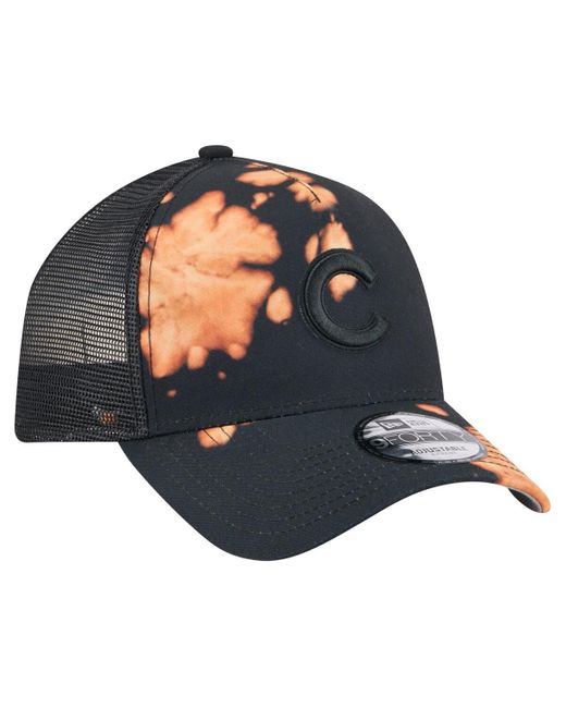 KTZ Blue Chicago Cubs Bleached A-frame 9forty Adjustable Hat for men