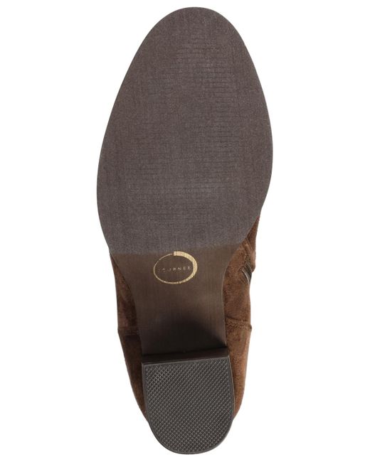 Journee Collection Brown Kaison Stacked Heel Over The Knee Boots