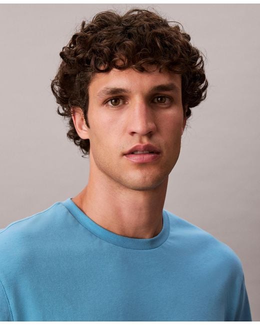 Calvin Klein Blue Short Sleeve Supima Cotton Interlock T-shirt for men