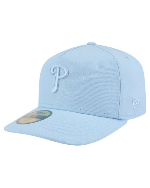 KTZ Blue Philadelphia Phillies Color Pack A-frame 59fifty Fitted Hat for men