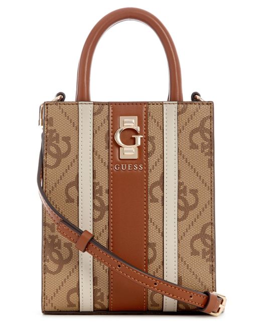 Guess Brown Erenia Mini Tote Bag