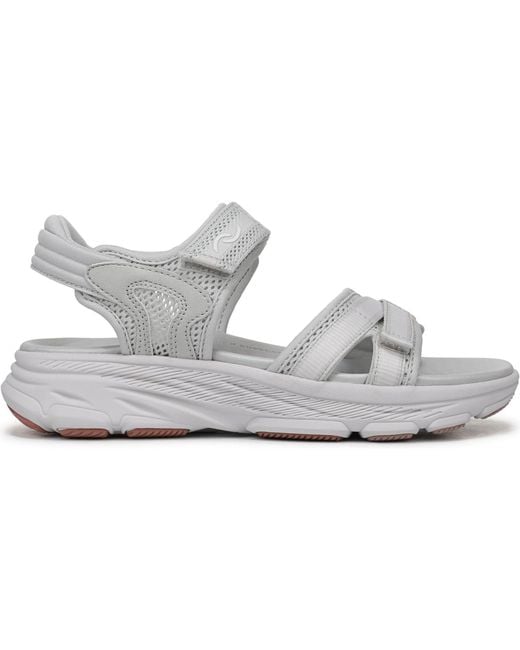 Ryka Gray Devotion Max Strappy Flat Sandals