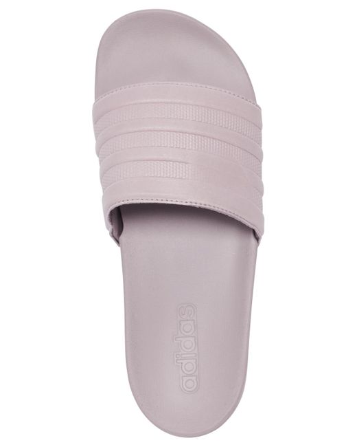 Adidas Gray Adilette Comfort Slide Sandals From Finish Line