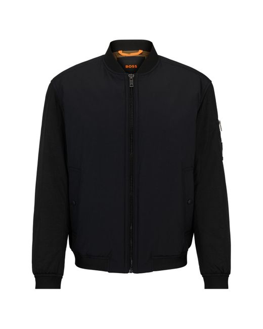 Boss Black Boss By Relaxed-fit Water-repellent Jacket for men
