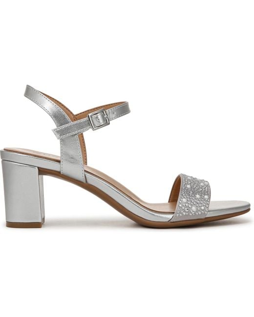Naturalizer Metallic Bristol Block Heel Dress Sandals