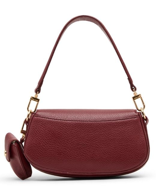 Anne Klein Purple Three Straps Small Saddle Bag