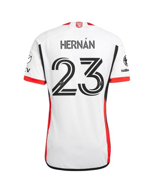 Adidas White Hernan Lopez San Jose Earthquakes 2025 The 50 Kit Authentic Player Jersey for men