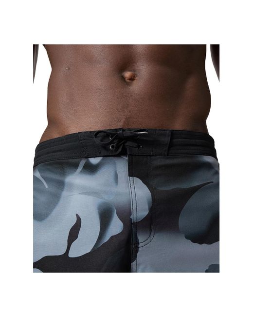 Speedo Blue Bondi Basin Abstract Print Drawstring 9" Boardshorts for men