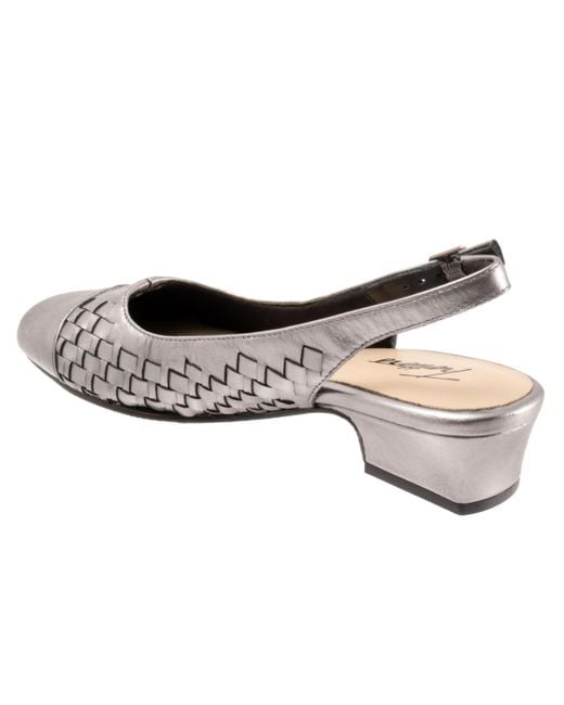 Trotters White Dea Woven Pumps
