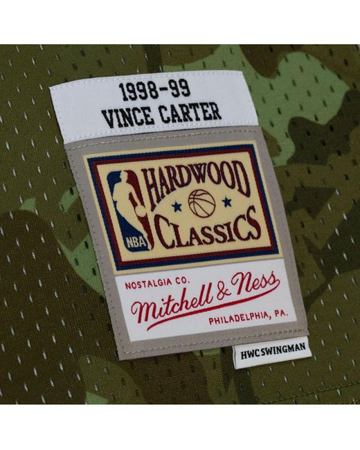 Mitchell & Ness Vince Carter Toronto Raptors Hardwood Classics 1998/99 Ghost Green Swingman Jersey for men