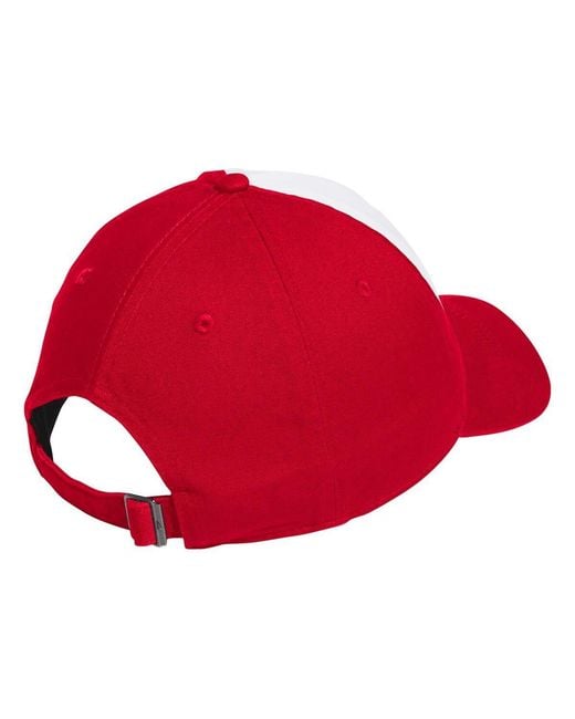 Adidas White/red Nc State Wolfpack Slouch Adjustable Hat for men