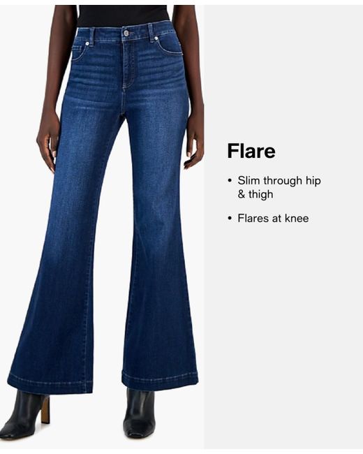 DKNY White High-rise Flare Jeans