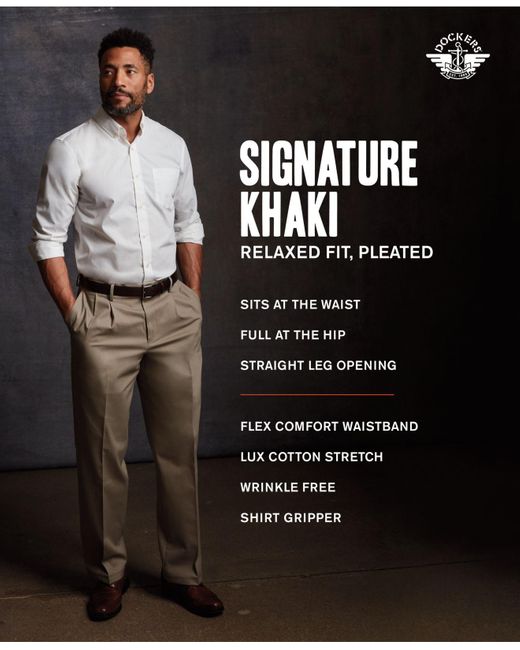 macy's dockers signature khaki