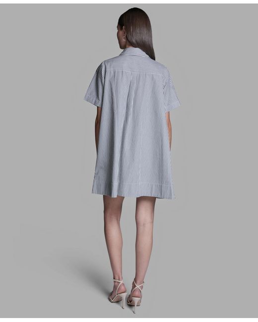 bcbg short sleeve dress Bcbg Women's Denim Mini Dress - Ecru