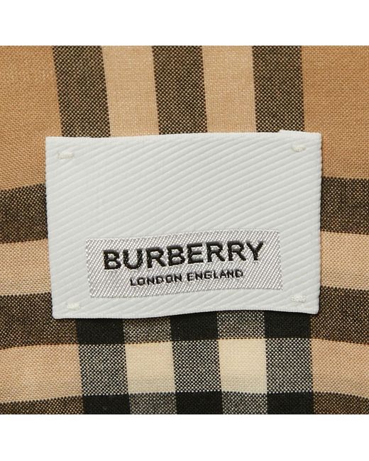 Pre-owned Burberry White Vintage Check Print Cotton Full Sleeve Shirt