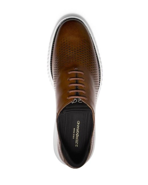 Cole Haan Brown 2.zerogrand Laser Wing Oxford Shoes for men