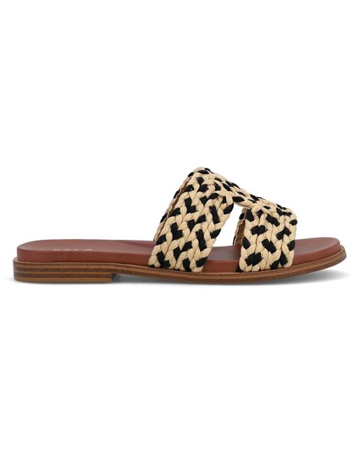 MIA Brown Poet Round Toe Flat Sandals