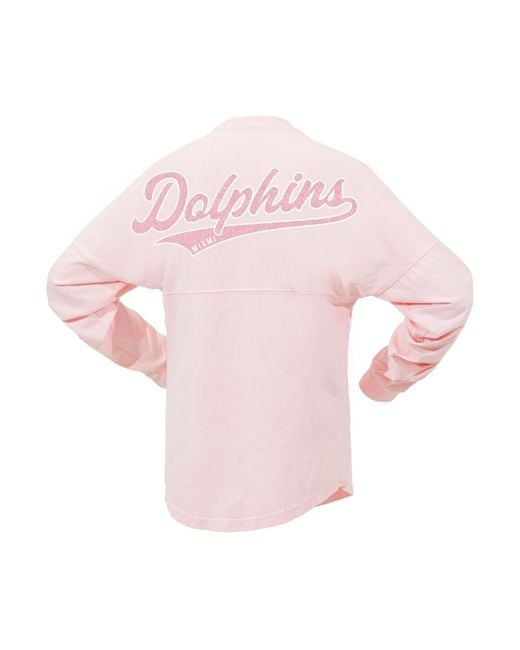 Women's Fanatics Branded Pink Las Vegas Raiders Millennial Spirit Jersey T-Shirt
