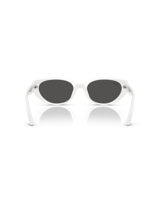 Ray-Ban White Large Sunglasses