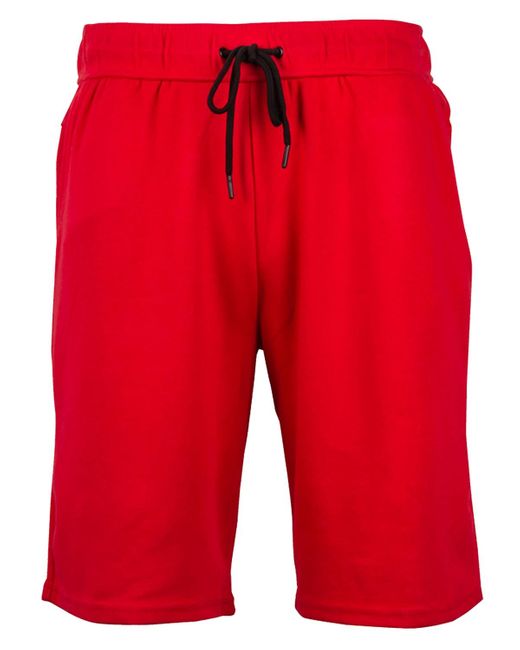 Galaxy By Harvic Red Tech Fleece Performance With Heat Seal Zipper Pocket Shorts for men