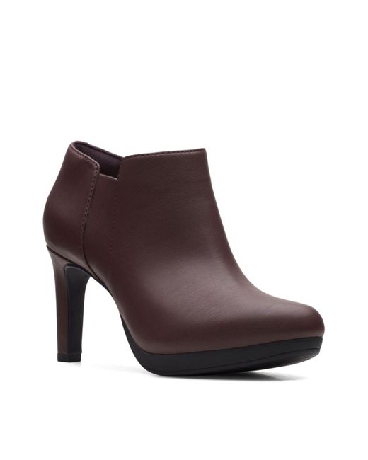 clarks burgundy ankle boots
