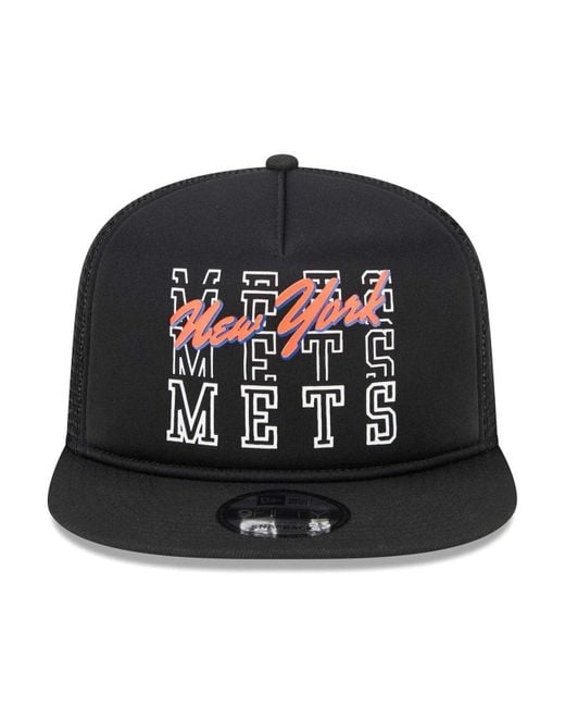  New York Mets New Era Retro Beachin' Trucker 9FIFTY  Snapback Hat - Natural