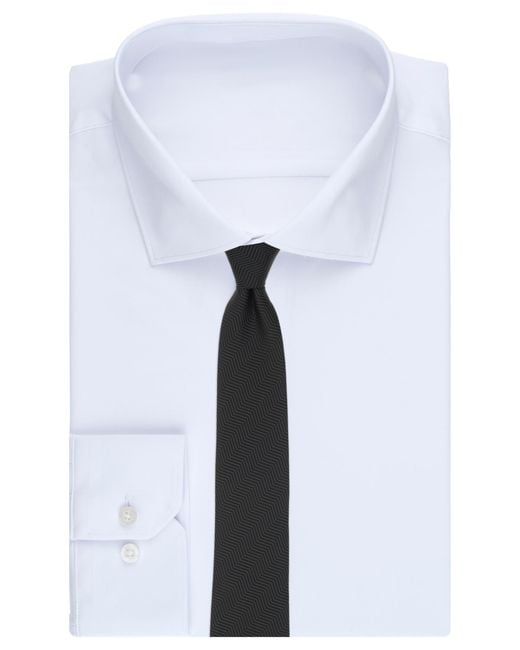 Alfani Black Herringbone Pattern Tie for men