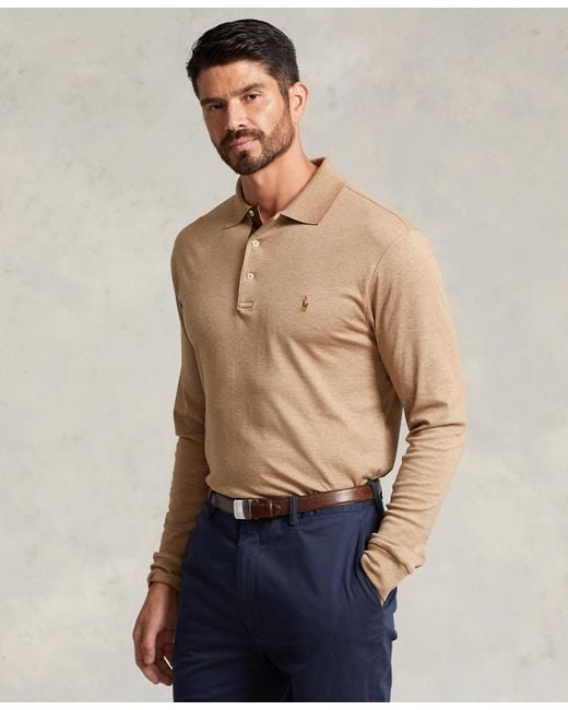 Polo Ralph Lauren Men's Blue Big Tall Soft Cotton Long-sleeve