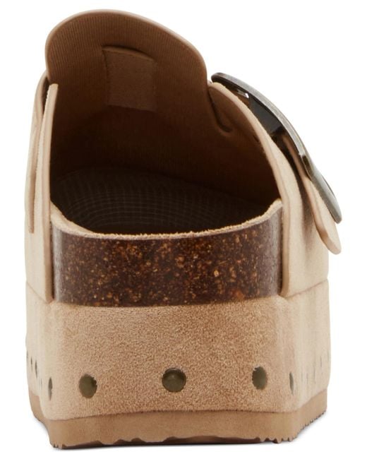 Madden Girl Brown Luna Platform Slip-on Clogs