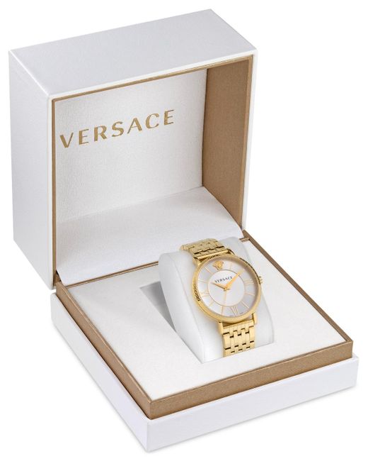 Versace Swiss Ion Plated Stainless Steel Bracelet Watch 42mm in ...