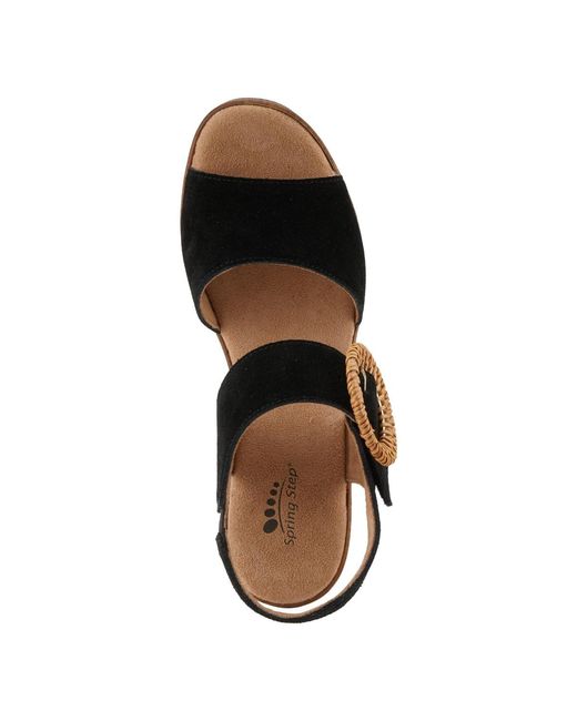 Spring Step Black Gamona Ankle Strap