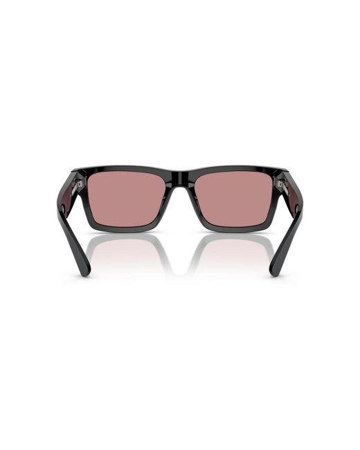 Prada Black Rectangle Polarized Sunglasses for men