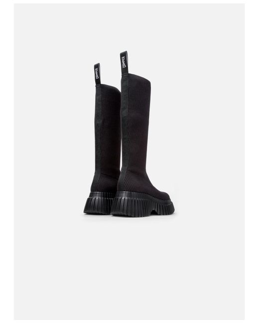 Camper Black Pix Bcn Technical Textile High Boot