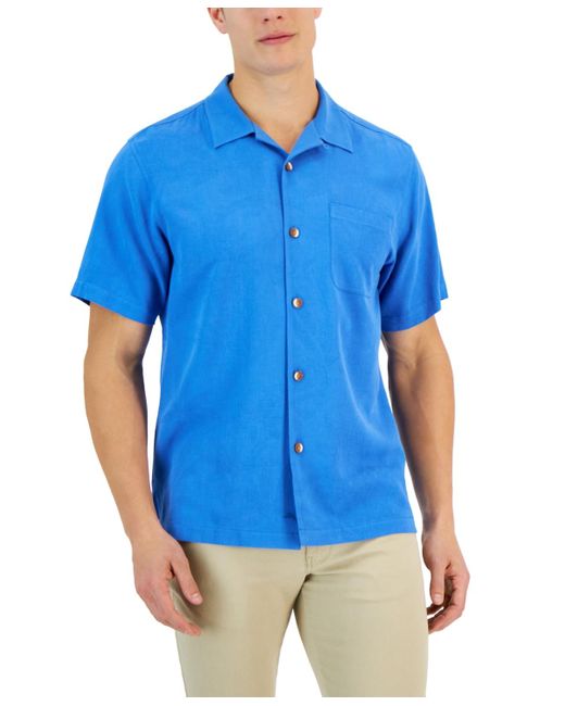 Tommy Bahama Blue Al Fresco Tropics Short-sleeve Shirt for men