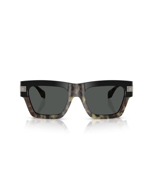 Versace Black Rectangle Sunglasses for men