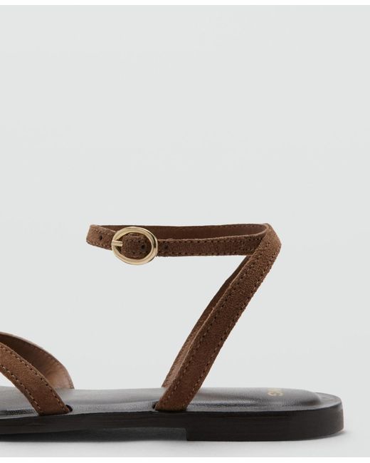 Mango White Crossed Straps Leather Als