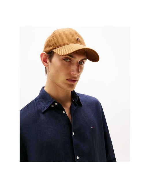 Tommy Hilfiger Blue Pigment-dyed Linen Shirt for men
