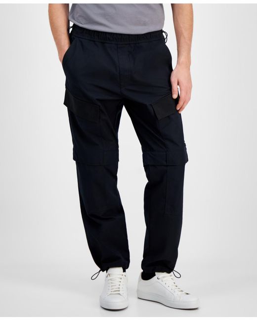 Boss Blue Hugo By Glenn Drawstring Cargo Pants for men
