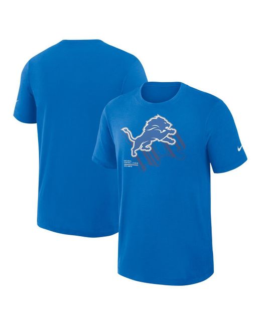 Nike Blue Detroit Lions Left End Run Slub Performance T-shirt for men