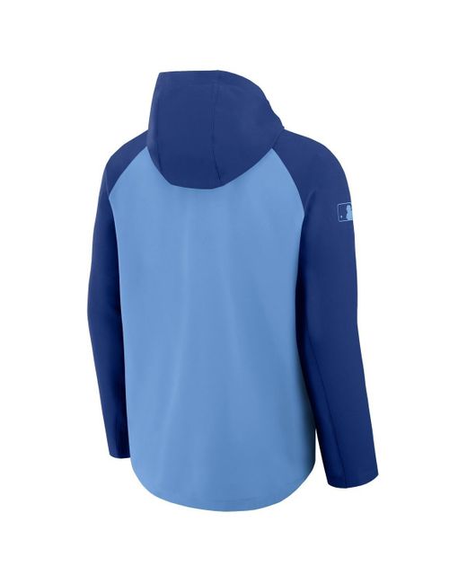 Nike Light Blue/royal Kansas City Royals Authentic Collection Raglan Performance Full-zip Jacket for men