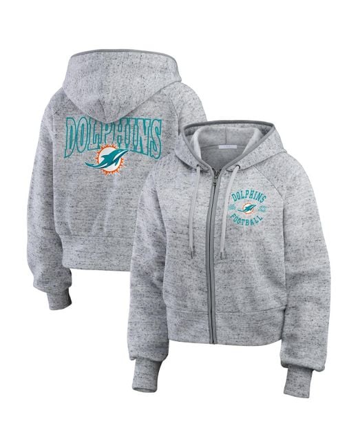 WEAR by Erin Andrews Women's Gray Miami Dolphins Speckled Fleece